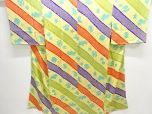 アンティーク　錦紗宝尽くしに疋田模様長襦袢